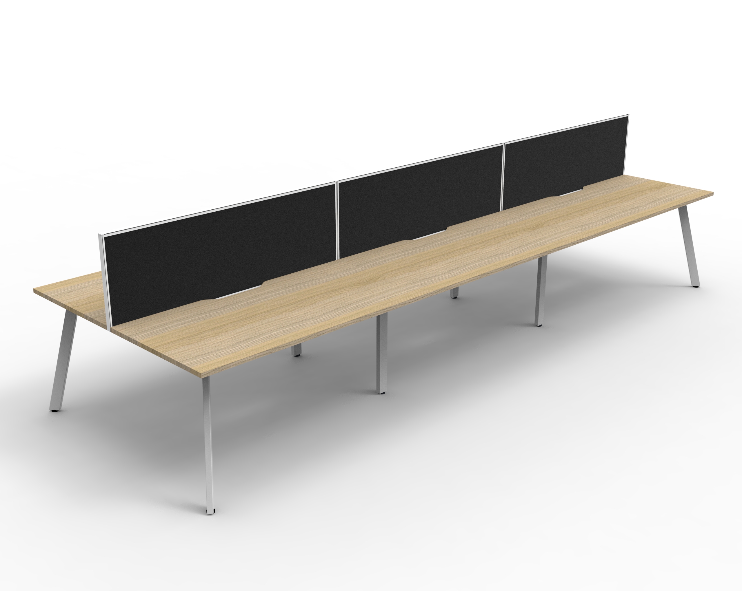 Eternity 6 Person Double Sided Workstation - With Screen